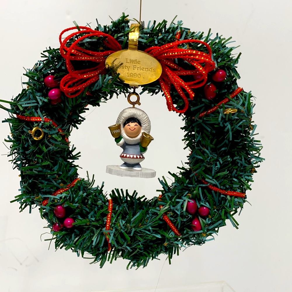 Frosty friends Wreath with 1 mini ornament